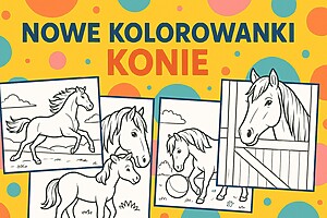 Kolorowanka konie do druku