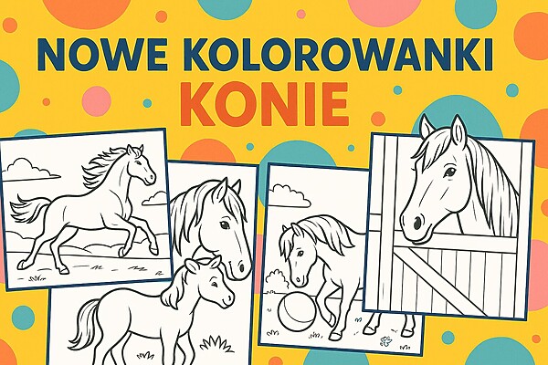Kolorowanka konie do druku