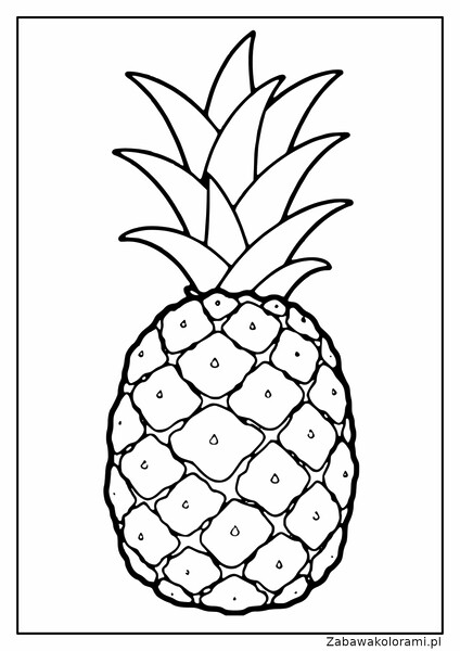 Ananas kolorowanka
