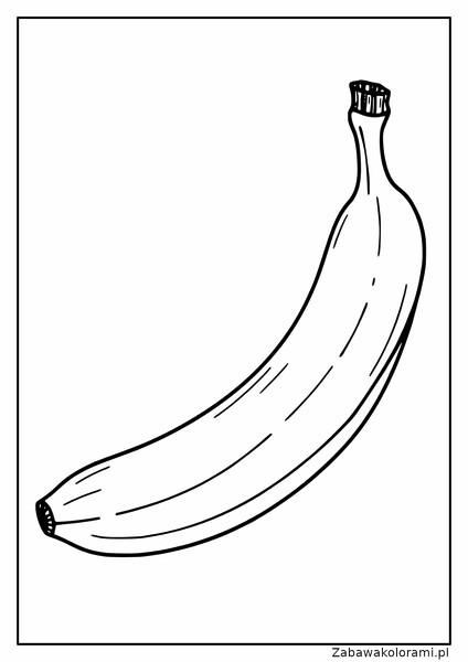 Banan kolorowanka