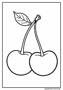 Czereśnie kolorowanka