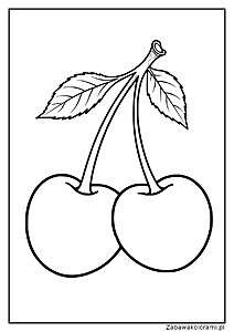 Wiśnie kolorowanka