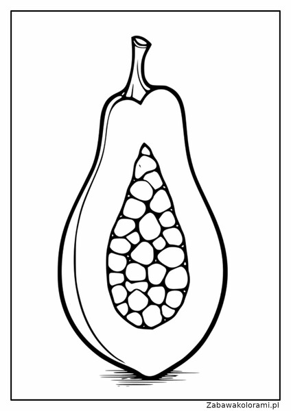 Papaja kolorowanka