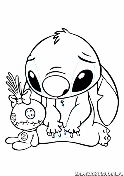 Smutny Stich z pluszakiem