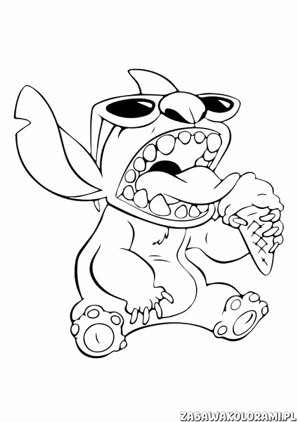 Stich z lodem malowanka